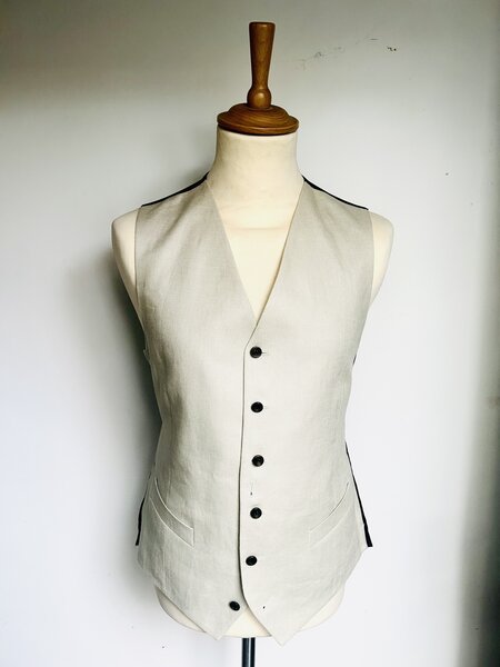 CREAM LINEN WAISTCOAT